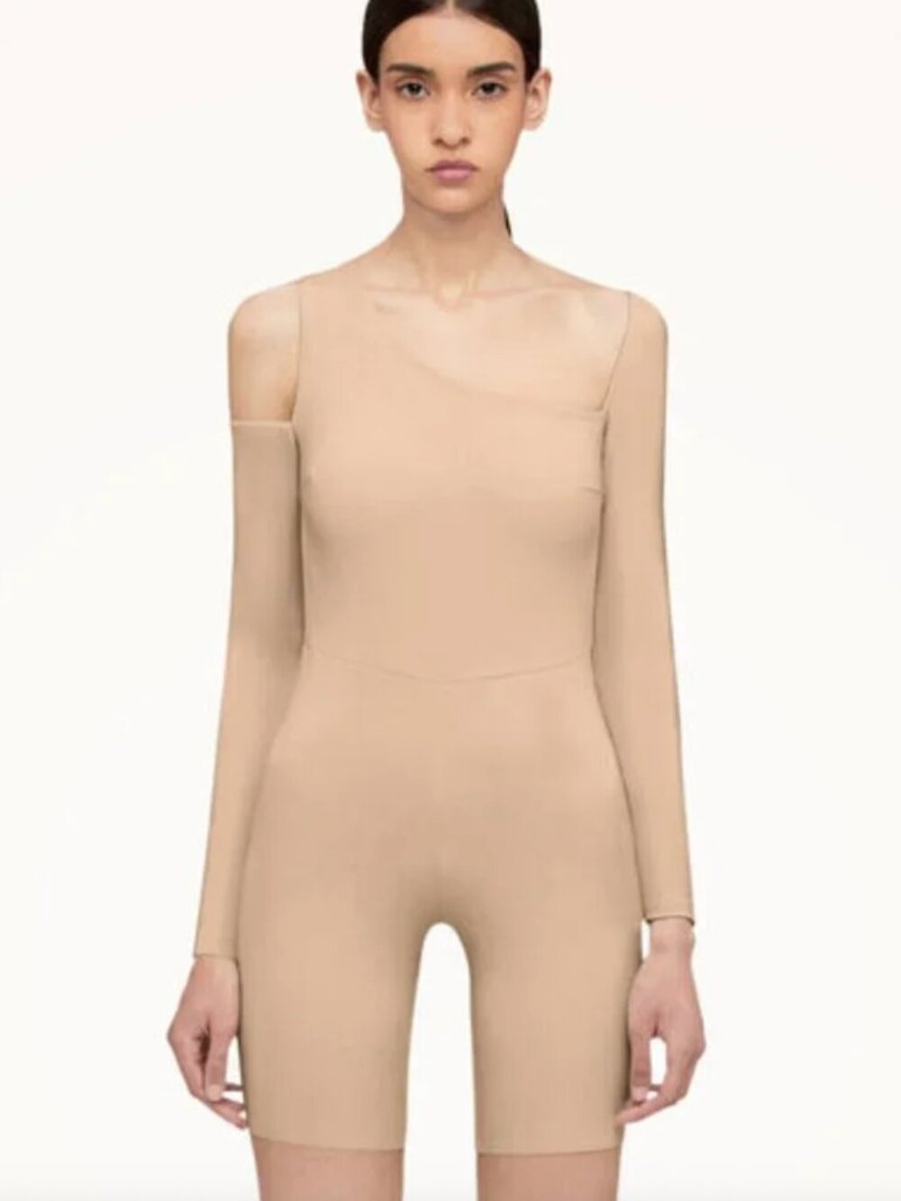 WOLFORD Warm Up Jumpsuit/Bodysuit in Almond NWT 36/6